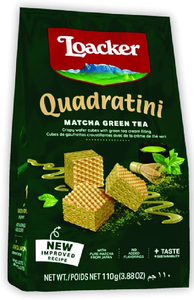 Loacker Quadratini Matcha - Green Tea 110gm