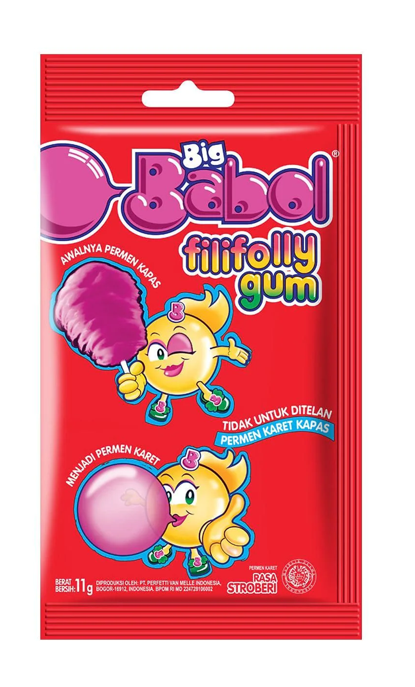 BIG BABOL FILIFOLLY GUM RASA STROBERI 11G