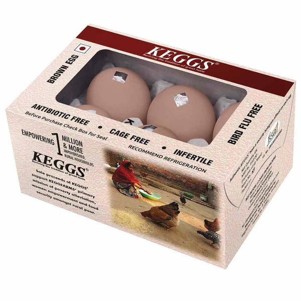 Keggs Brown Egg 6 pc