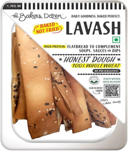 The Bakers Dozen Lavash 100% Whole Wheat 100Gm