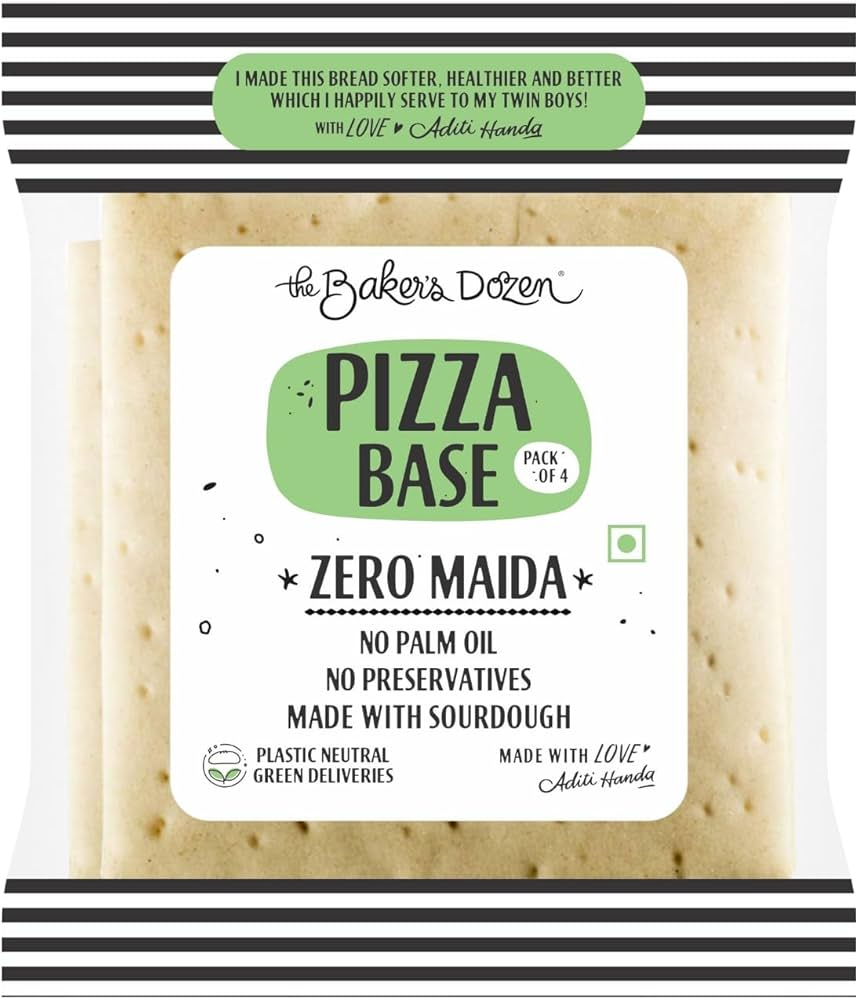 The Bakers Dozen Pizza Base 100% Whole Wheat 140Gm