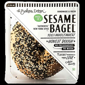 The Bakers Dozen Sesame Bagel 100% Whole Wheat 160Gm