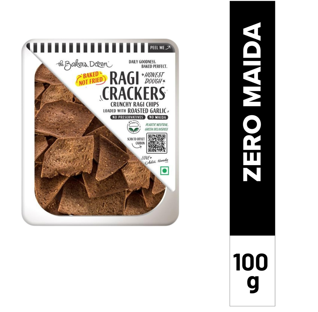 The Bakers Dozen Ragi Crackers 100Gm