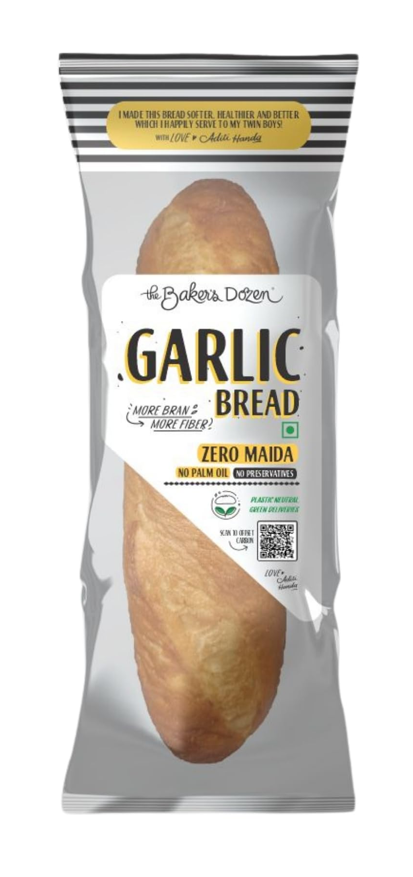 The Bakers Dozen Gralic Bread 100% Whole Wheat 160Gm