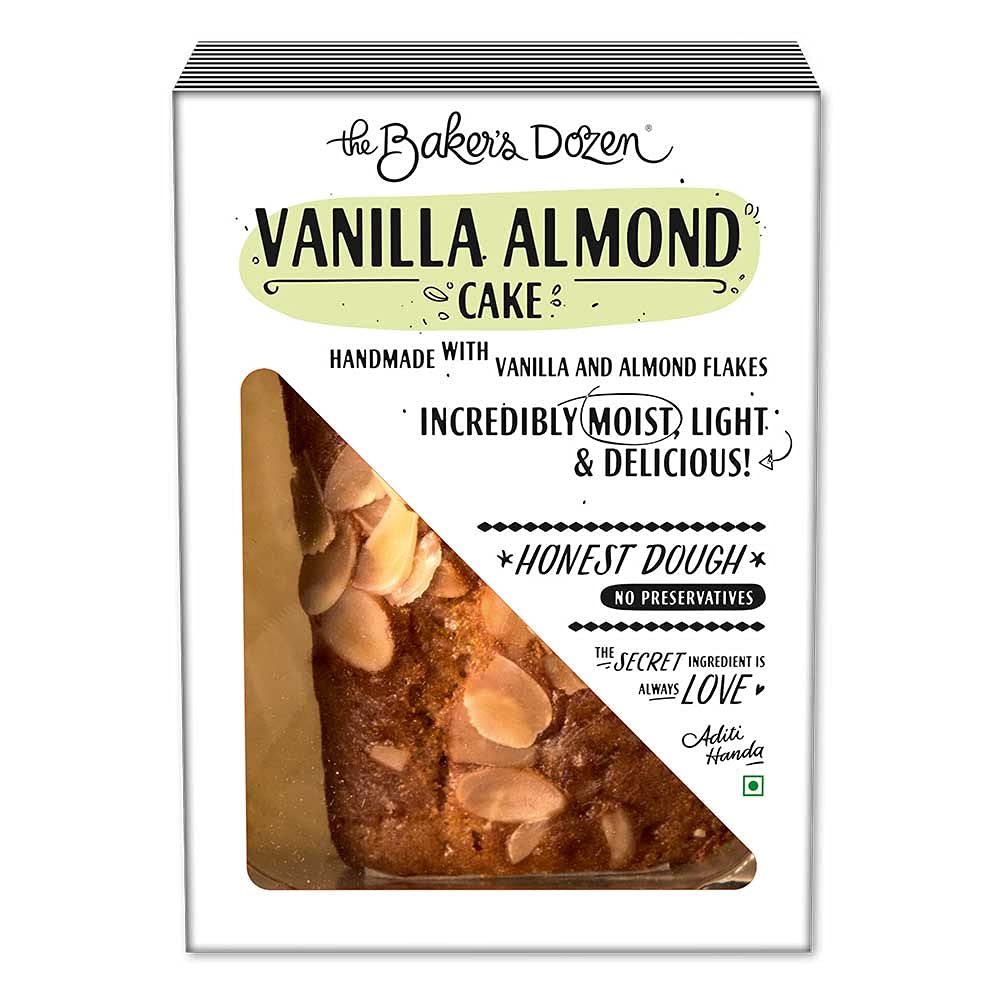 The Bakers Dozen Vanilla Almond Cake 150Gm