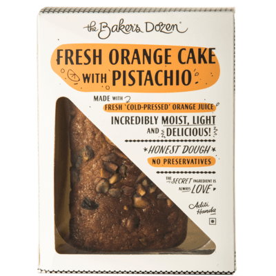 The Bakers Dozen Fresh Orange Cake With Pistachio 150Gm