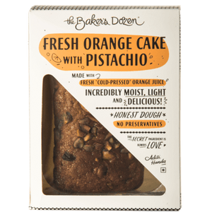 The Bakers Dozen Fresh Orange Cake With Pistachio 150Gm