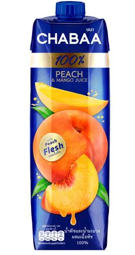 Chabaa Peach &Mango Juice With Peach Flesh 100%1000ml