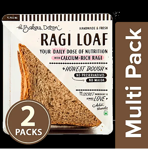 THE BAKERS DOZEN RAGI LOAF 230GM