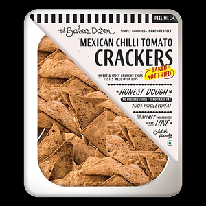 The Bakers Dozen Mexican Chilli Tomato Crackers 100g