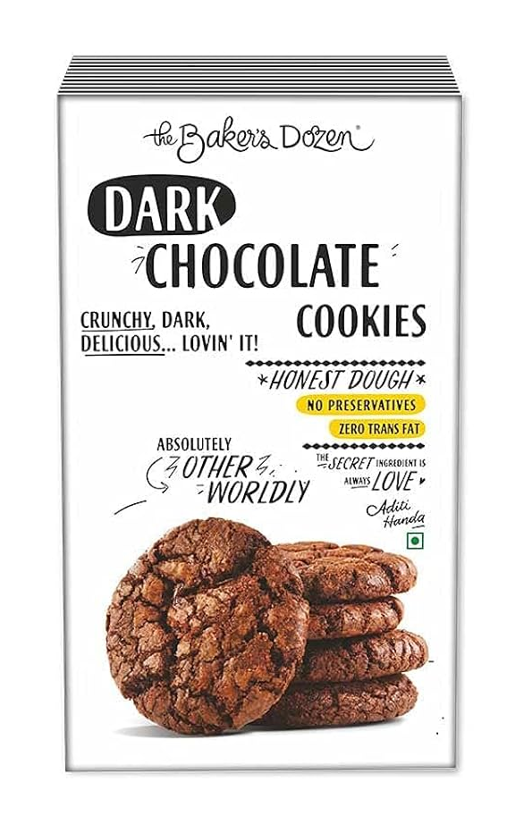 THE BAKERS DOZEN DARK CHOCOLATE COOKIES 200GM