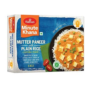 Haldirams Minute Khana Mutter Paneer With Plain Rice 375gm