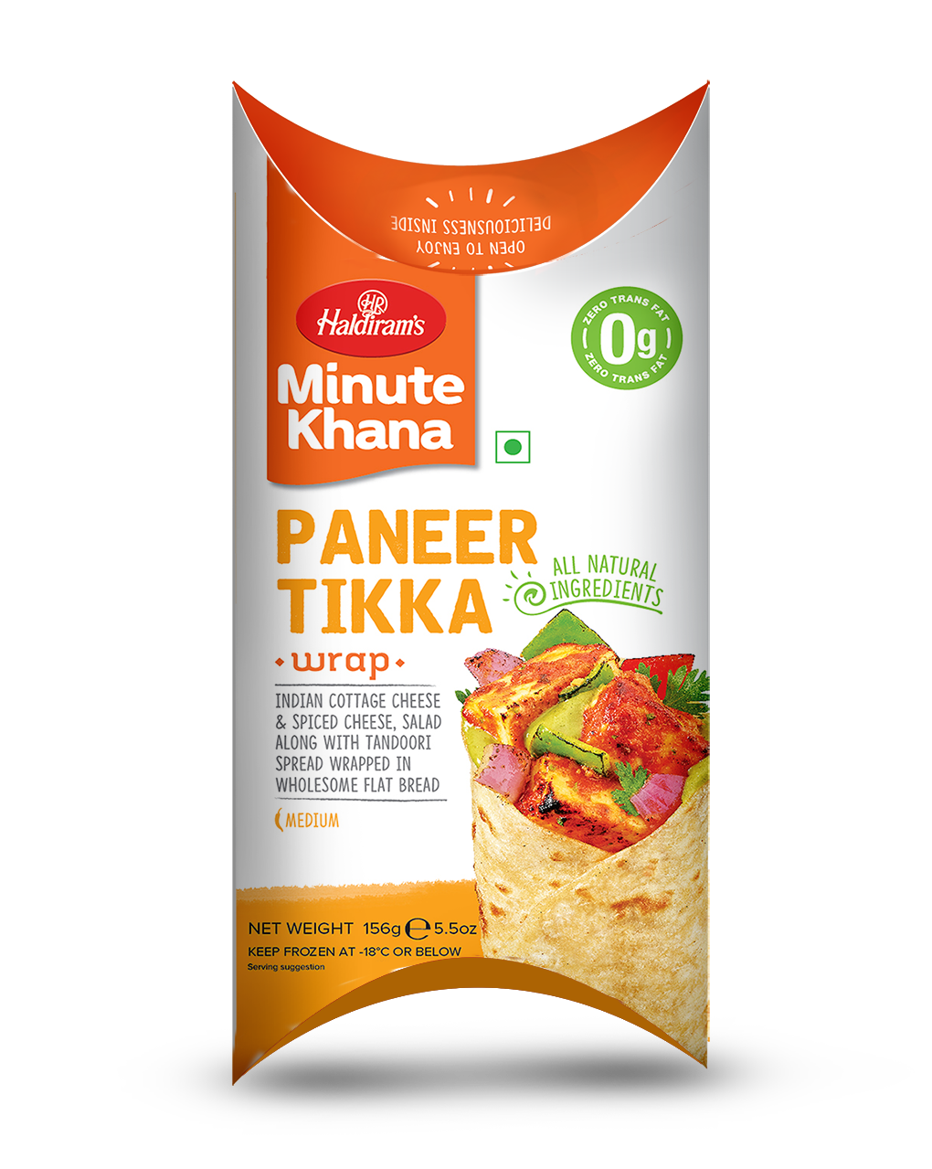 Haldirams Minute Khana Paneer Tikka Wrap 156 Gm