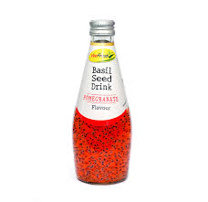 Vee Fresh Basil Seed Drink Pomegrante Flavor 290ml