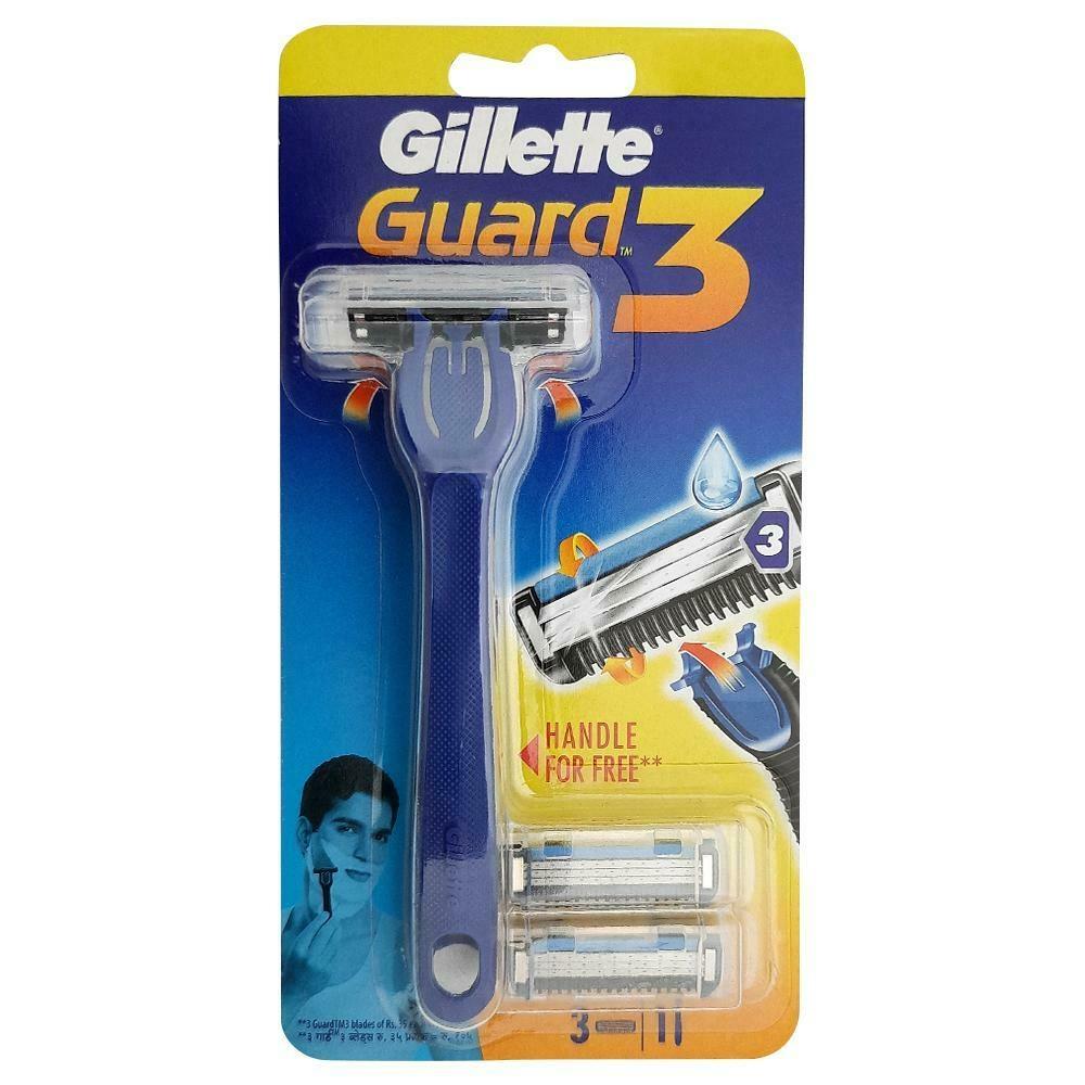 GILLETTE GUARD 3   1N HANDLE+3N CARTRIDGES