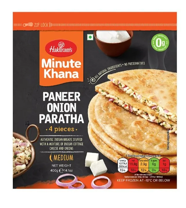 Haldirams Minute Khana Paneer Onion Paratha 400gm