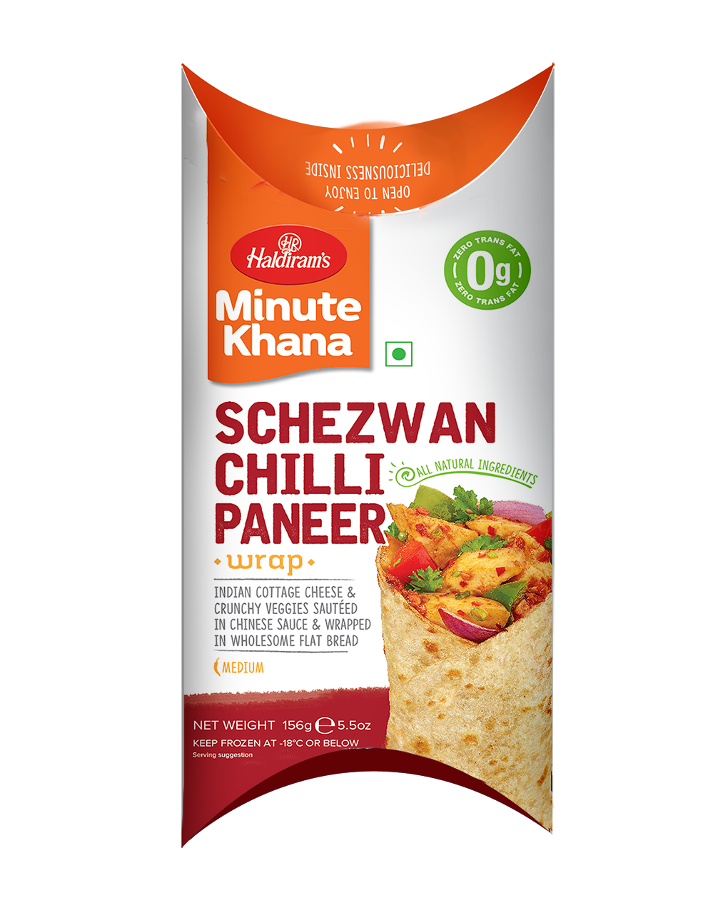 Haldirams Minute Khana Schezwan  Wraps Chilli Paneer 156gm