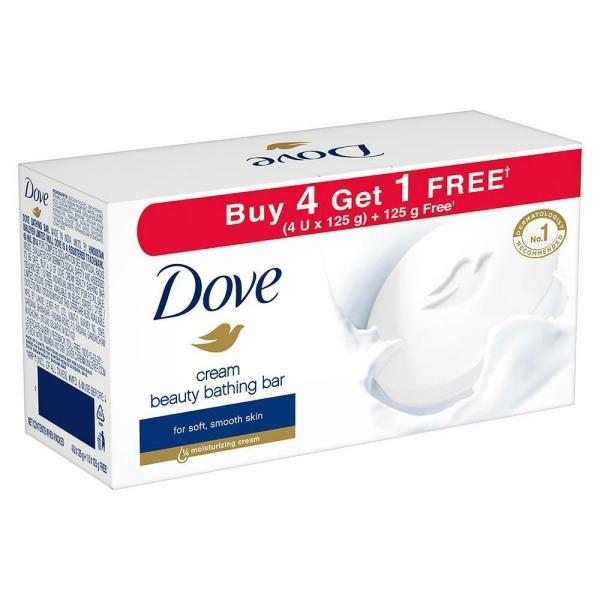 Dove Cream Beauty bathing bar Buy 4 get 1Free