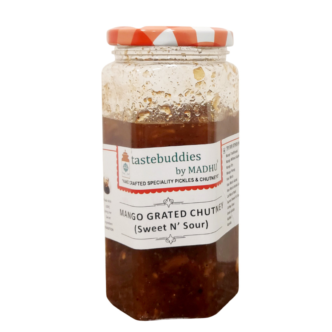 Tastebuddies By Madhu Mango Grated Chutney Sweet N Sour 500 gm