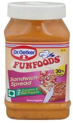 Dr.Oetker Fun Foods Sandwich Spread Zucchini & Bell Pepper 250Gm