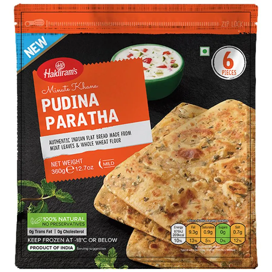 HALDIRAMS MINUTE KHANA PUDINA  PARATHA  300  GM