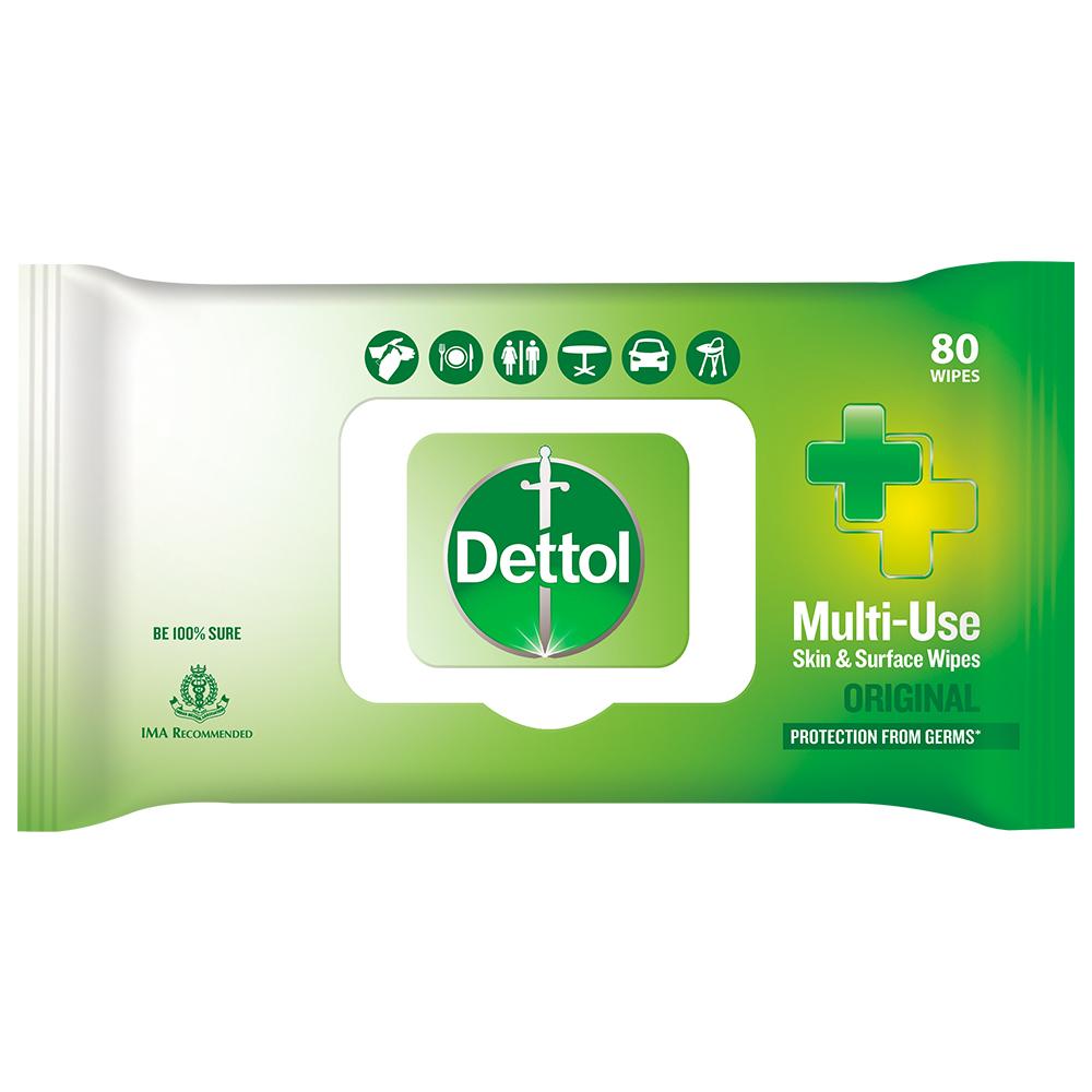 Dettol Multi-Use Skin&Surface Origanal Wipes 80