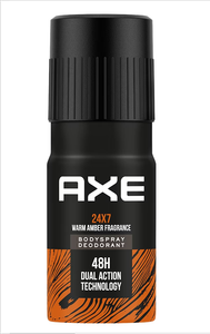 AXE BODYSPRAY DEODORANT 24*7 WARM AMBER FRAGRANCE 150 ML