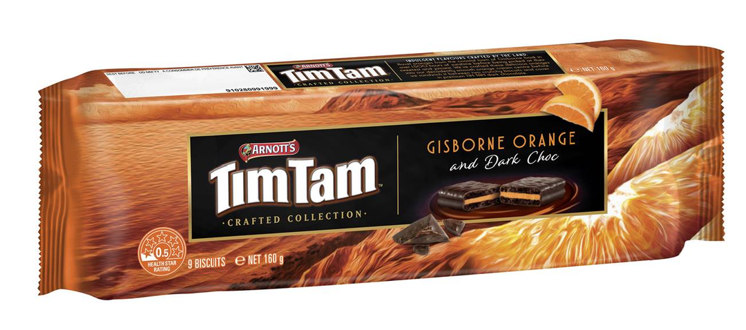 Arnotts Tim tam Gisborne Ogange Dark Choco Biscuits 160 gm