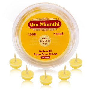 OM SHANTHI 100 N  GHEE DIYAS