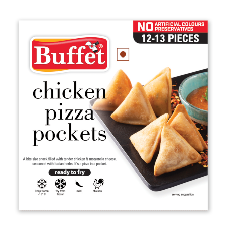 BUFFET CHICKEN PIZZA POCKETS 250GM