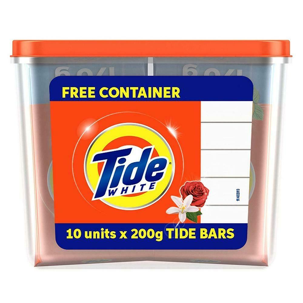 TIDE WHITE 10 UNITS X 200G TIDE BARS