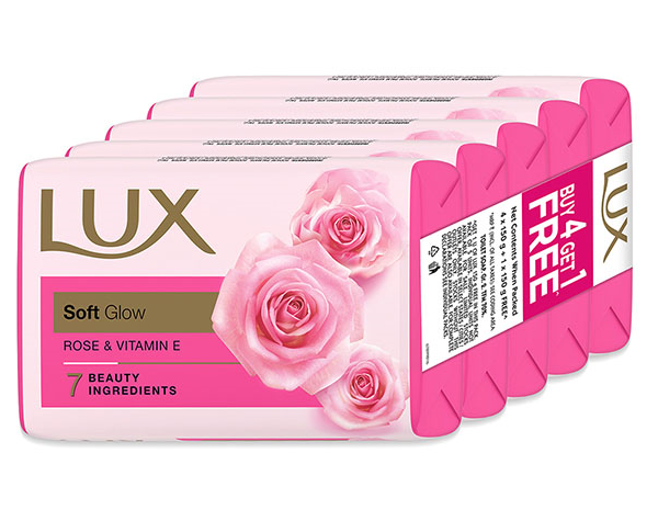 LUX SOFT GLOW ROSE & VITAMIN E (4*50 GM)