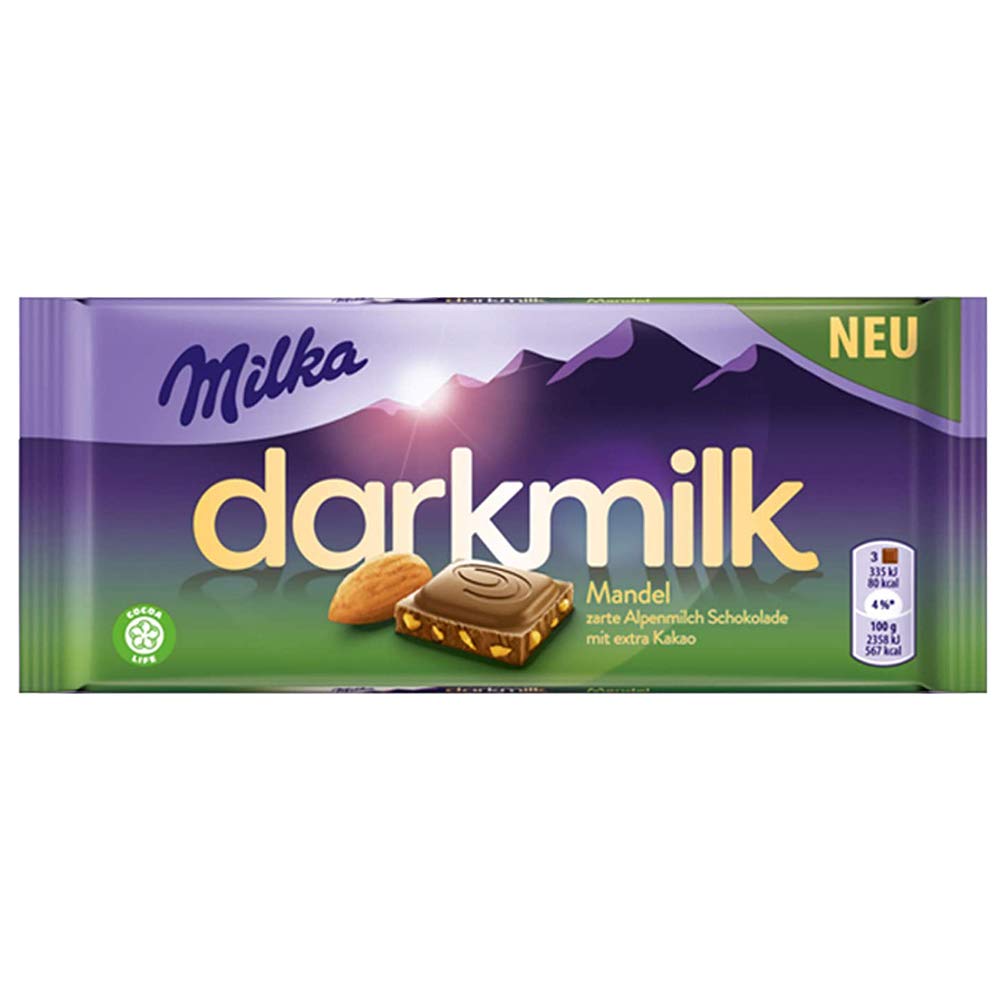 Milka Darkmilk Almond Chocolate 90 Gm