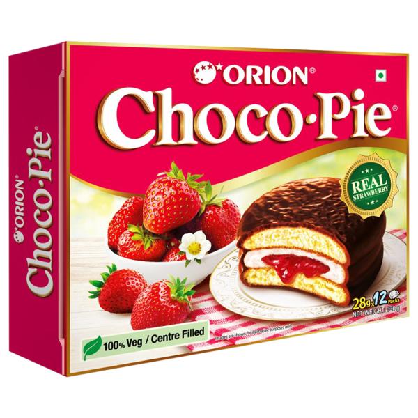 Orion Choco Pie Strawberry 28gm*12