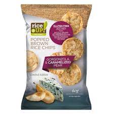Rice Up popped brown Gorgonzola & Caramelized Pear 60 gm