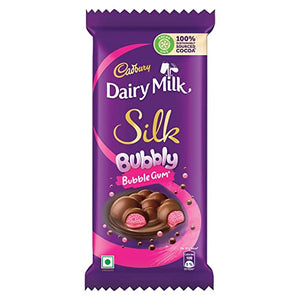 Cadbury Dairy Milk Silk Bubbly Bubble Gum 120gm