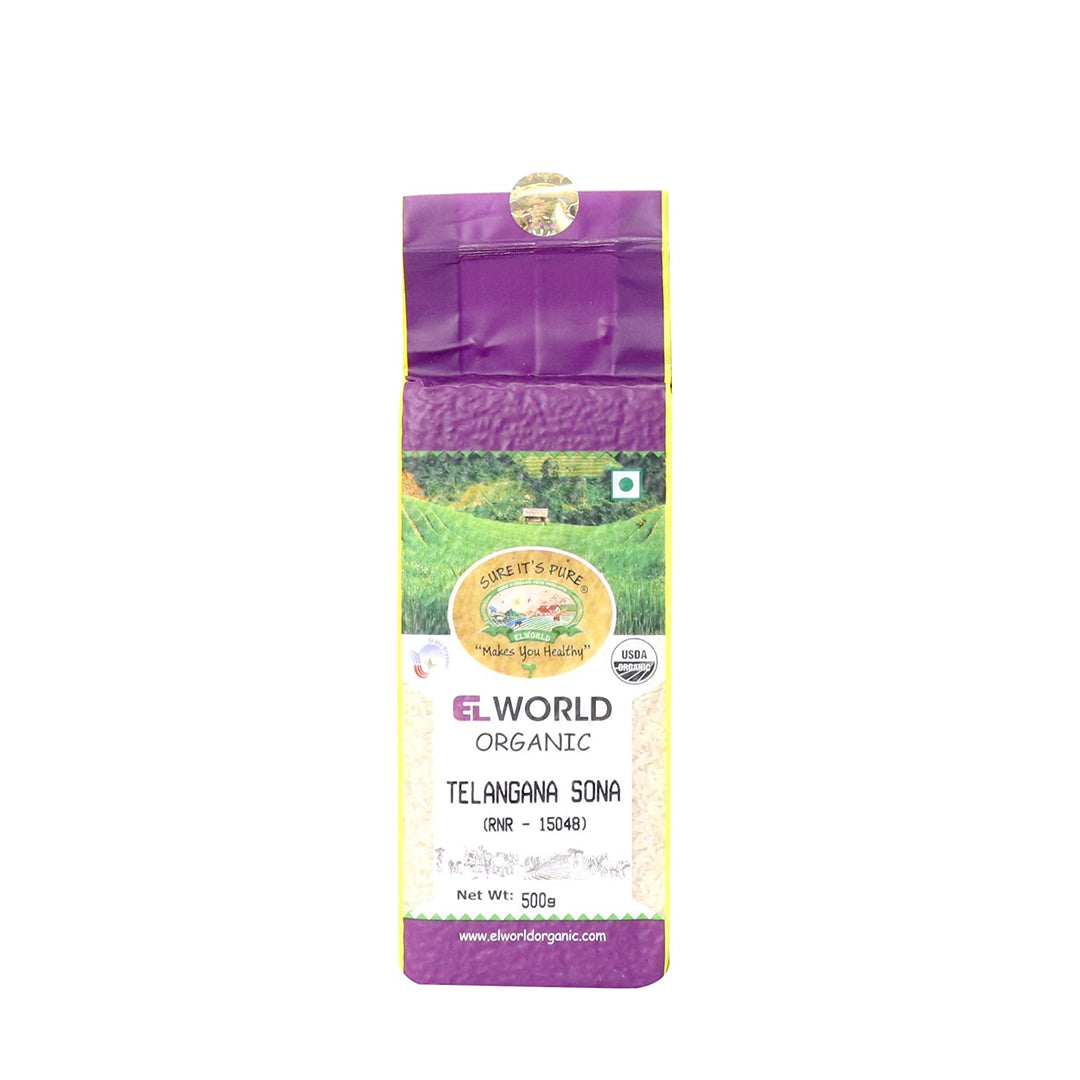 ELWORLD Organic Telangana Sona Rice 500gm