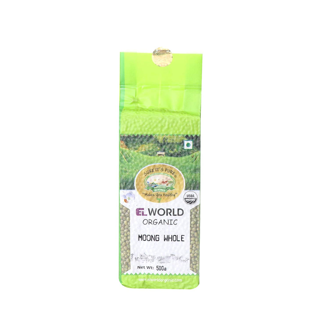 ELWORLD Organic Moong Whole 500gm