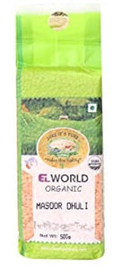 ELWORLD Organic Masoor Dhuli 500gm