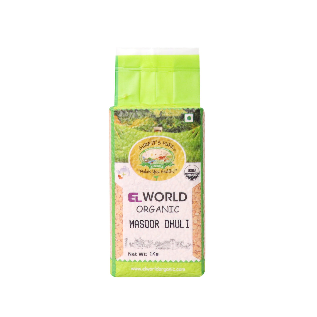 ELWORLD Organic Masoor Dhuli 1Kg