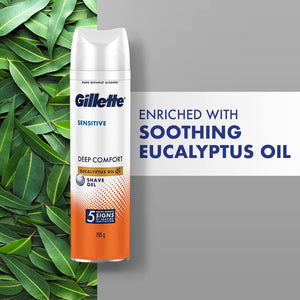 Gillette Sensitive deep Comfort Eucalyptus oil Shave Gel 195 gm