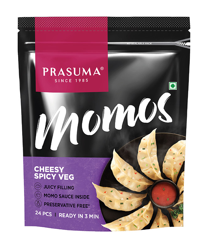 PRASUMA MOMOS CHESSY SPICY VEG 24 PC