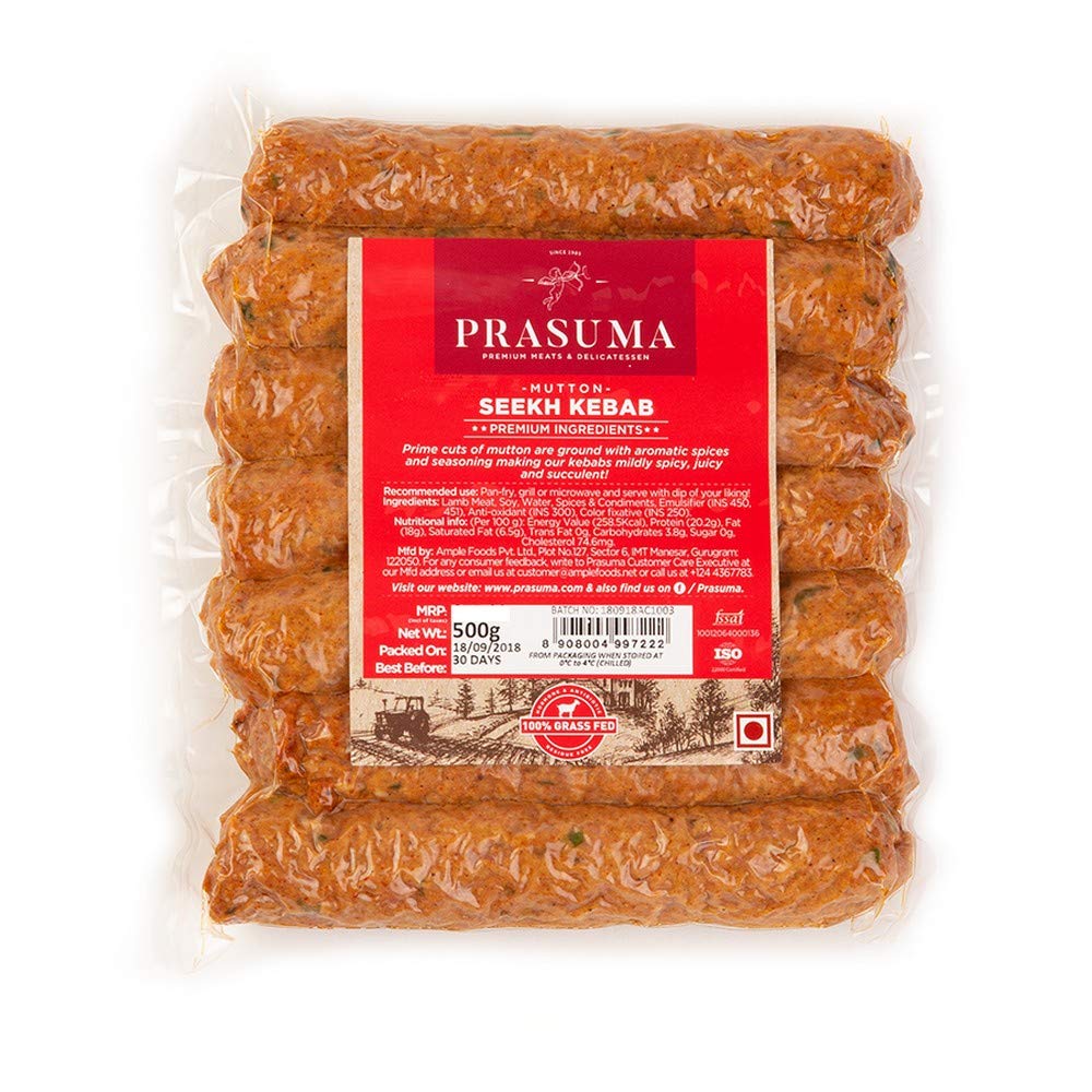 PRASUMA MUTTON SEEKH KEBAB  6 PC