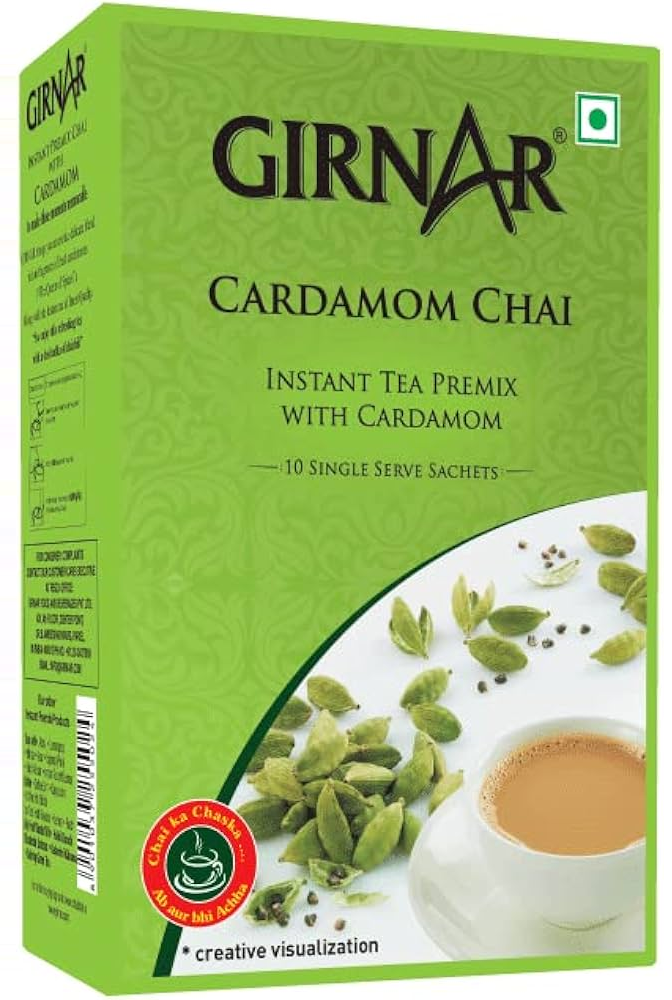 Girnar Cardamom chai instant tea premix 10 sachets