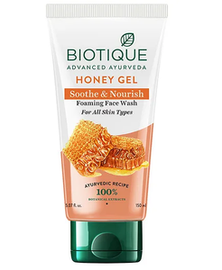 Biotique Advanced Ayurveda Honey Gel Soothe & Nourish Foaming Face Wash 150Ml