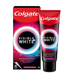 Colgate Visible White oxygenated Whitening Peppermint Sparkle 50gm