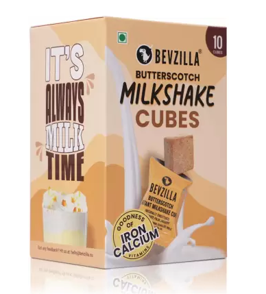 Bevzilla Instant Milkshake Cubes Date Palm Jaggery Butterscotch 10cubes