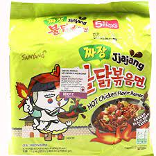 Samyang Buldak JjajangHot Ckicken Flavor Ramen Noodls 5packs 725g