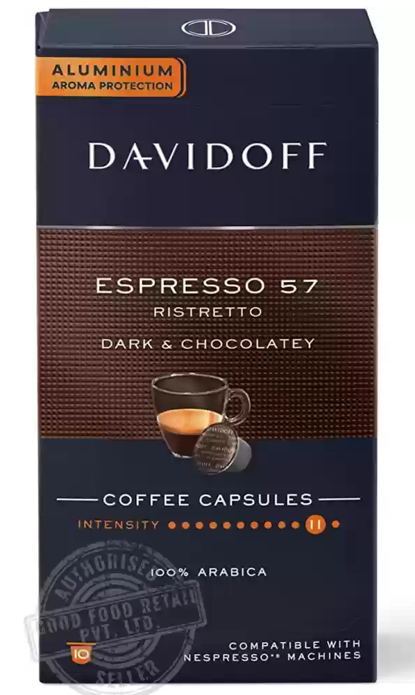 Davidoff Espresso 57 Ristretto dark & Chocolatey Coffee Capsules 55 gm