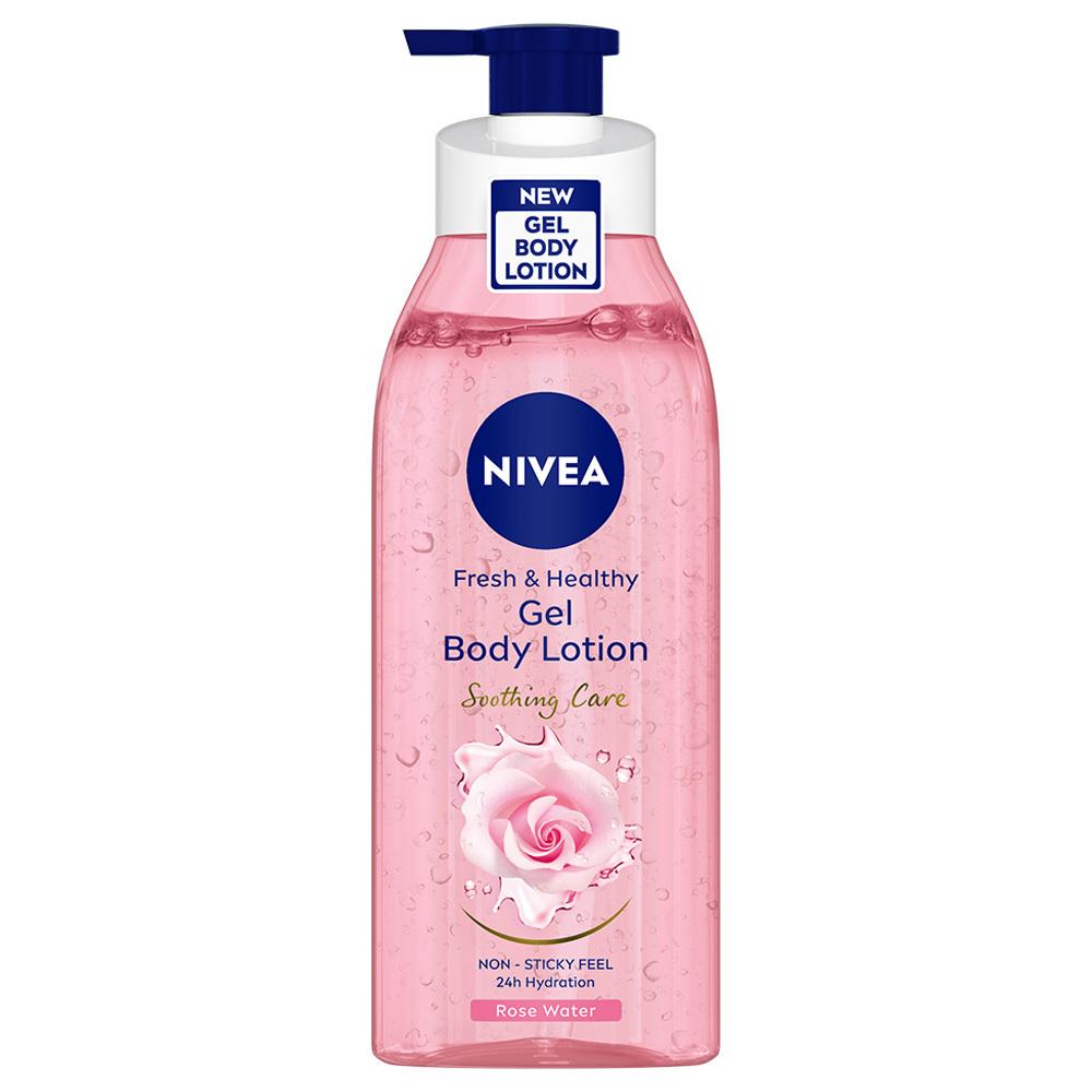 Nivea fresh & Healthy gel Body Lotion Soothing CareRose Water 390 ml